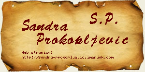 Sandra Prokopljević vizit kartica